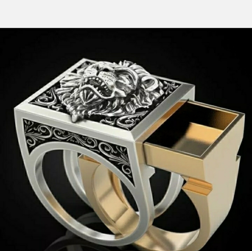 size 11 silver and gold ring